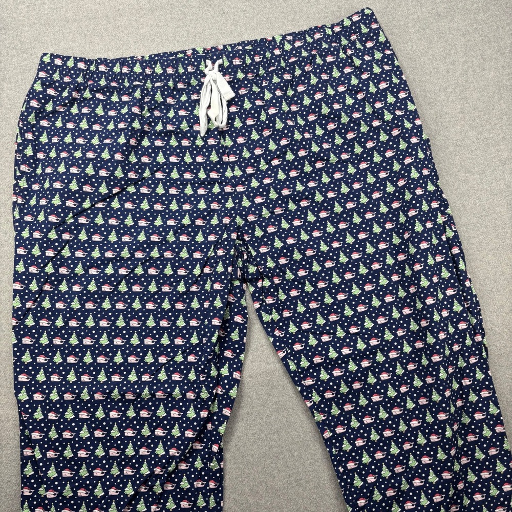 Vineyard Vines Christmas Pajama Pants Mens XXL Whale Tree Print Lounge Sleep‎